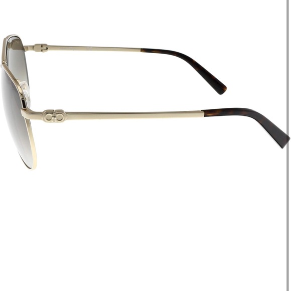 NWTs Salvatore Ferragamo Aviator Sunglasses SF157S 717 Gold Havana 60mm 157 - Picture 5 of 7